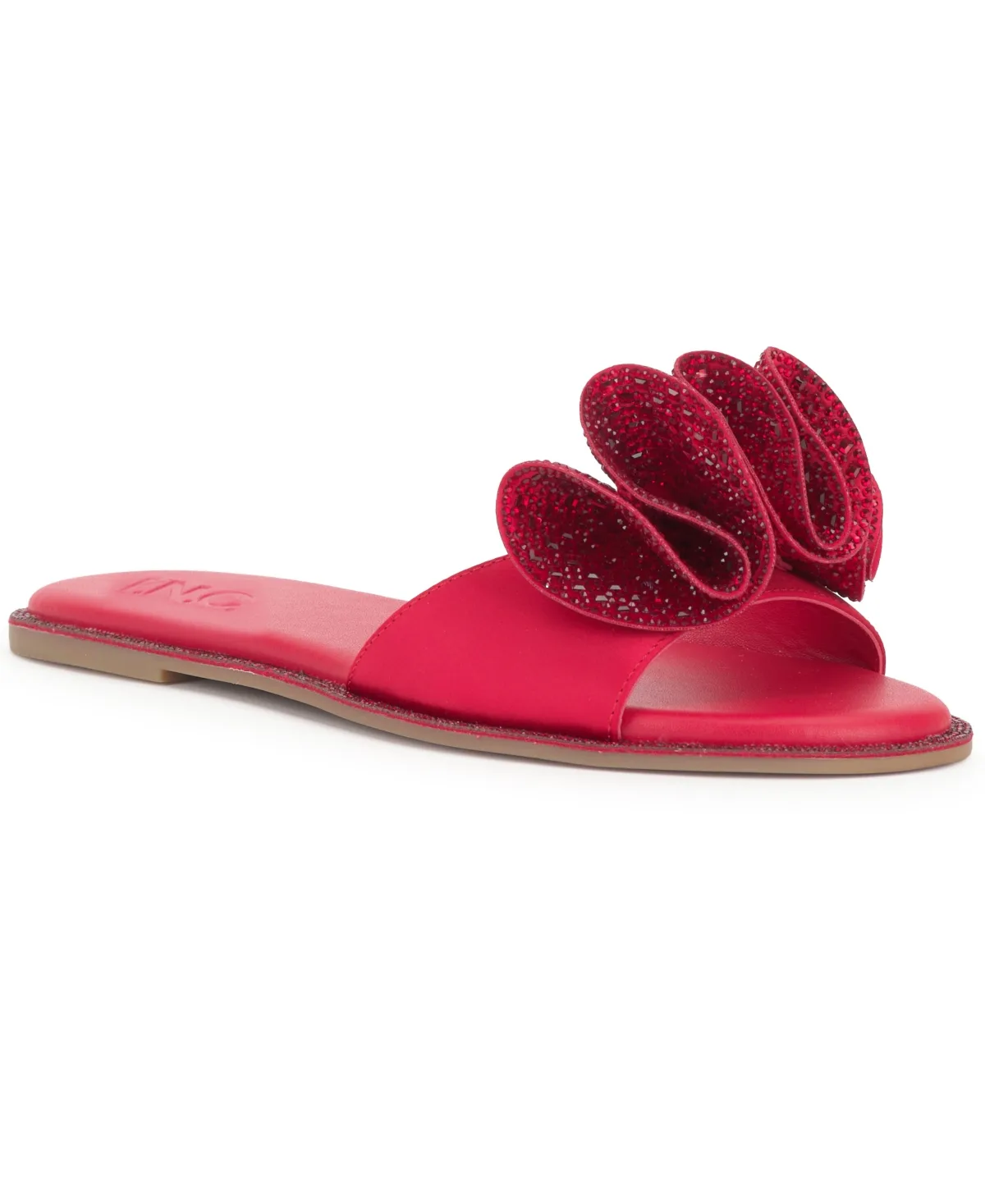 Chera Embellished Memory Foam Arch Support Flat Sandals by INC International Concepts