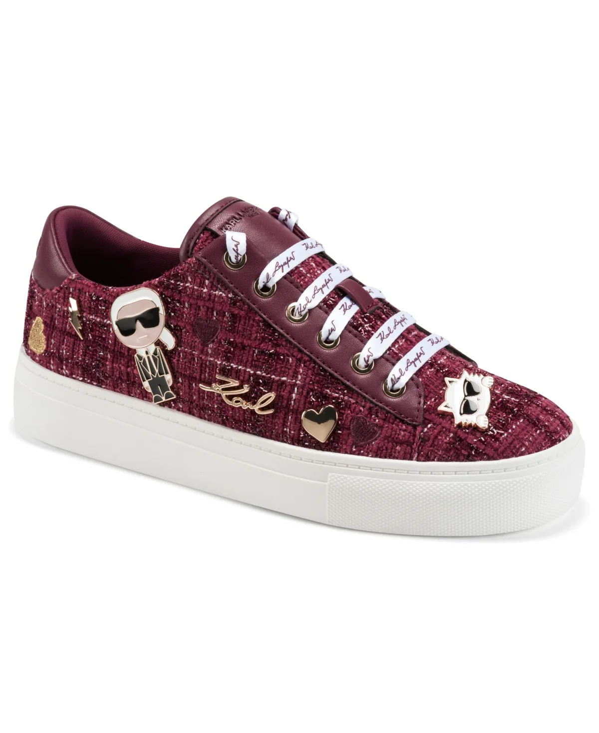 Cate Pins Lace-Up Sneakers by Karl Lagerfeld
