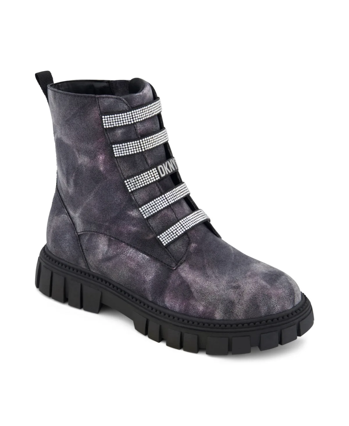 Carrie Side Zipper Moto Shine Boots by DKNY