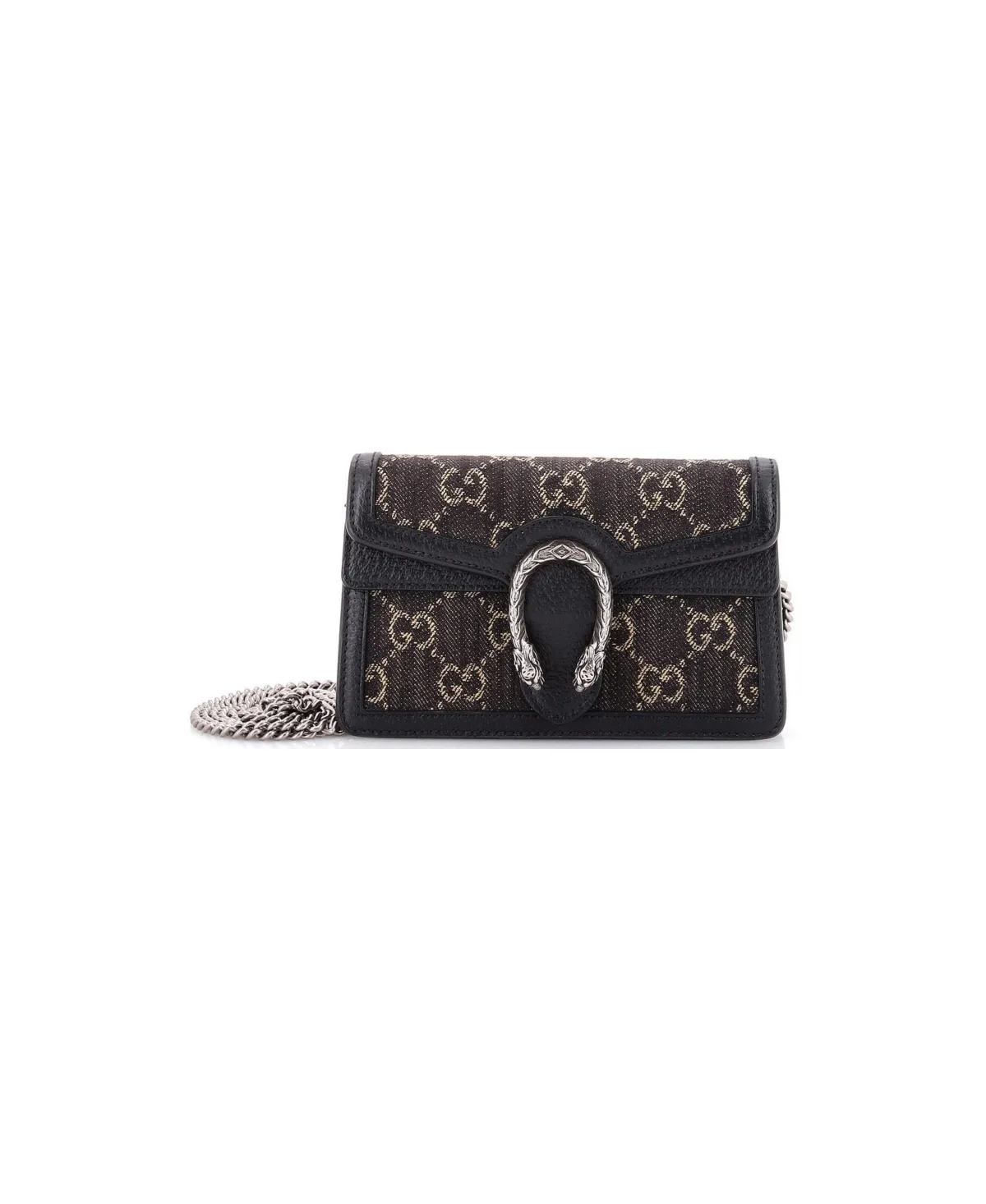 Pre-Owned Super Mini Dionysus Bag Gg Denim by Gucci