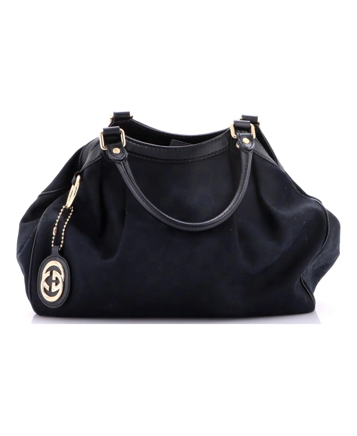 Pre-Owned Gucci Medium Sukey Tote GG Canvas with Leather by Gucci