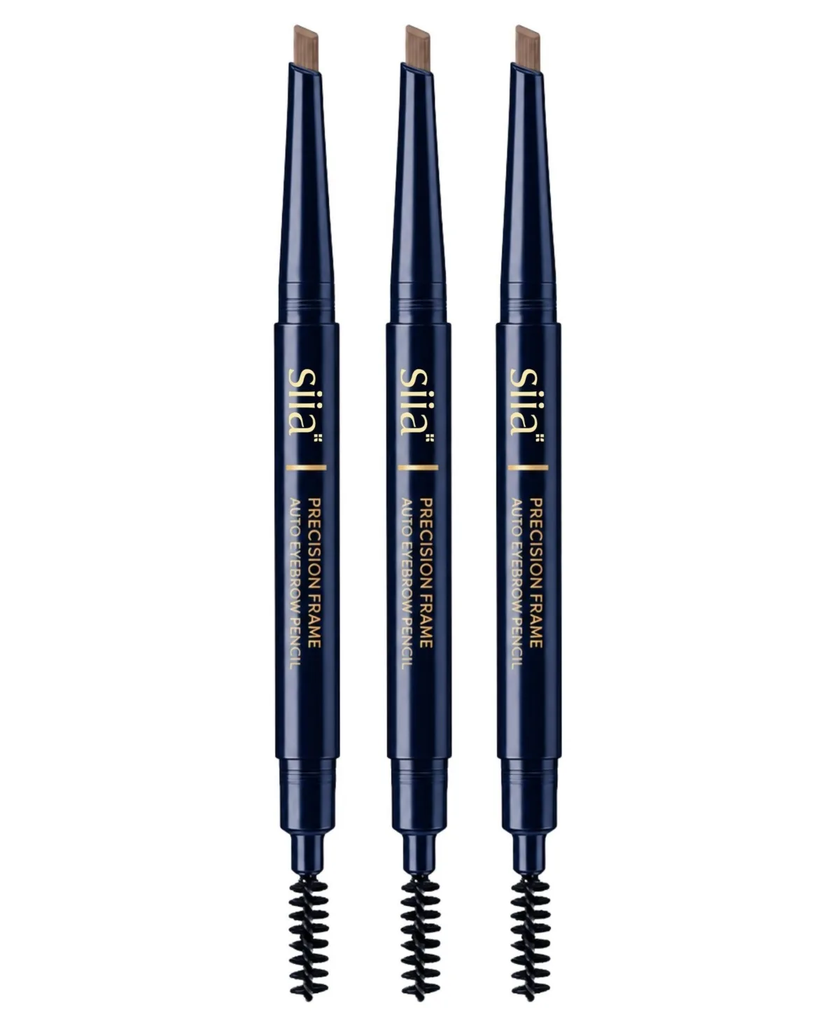 3 Pieces Precision Frame Auto Eyebrow Pencil - 01 Light Brown by Siia Cosmetics