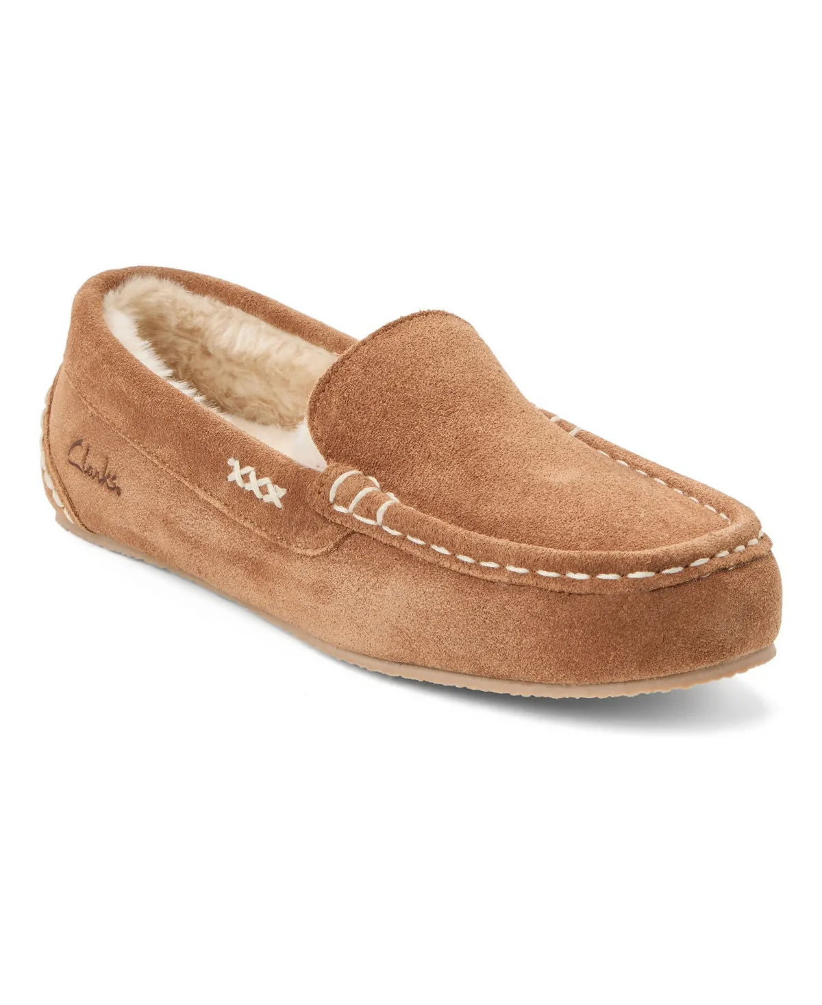 Suede Driver Moc Memory-Foam Slippers by Clarks
