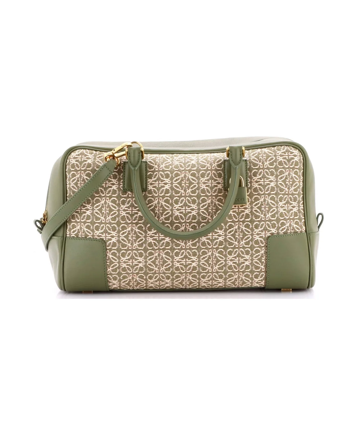 Pre-Owned Loewe 28 Amazona Bag Leather and Jacquard Canvas by LOEWE