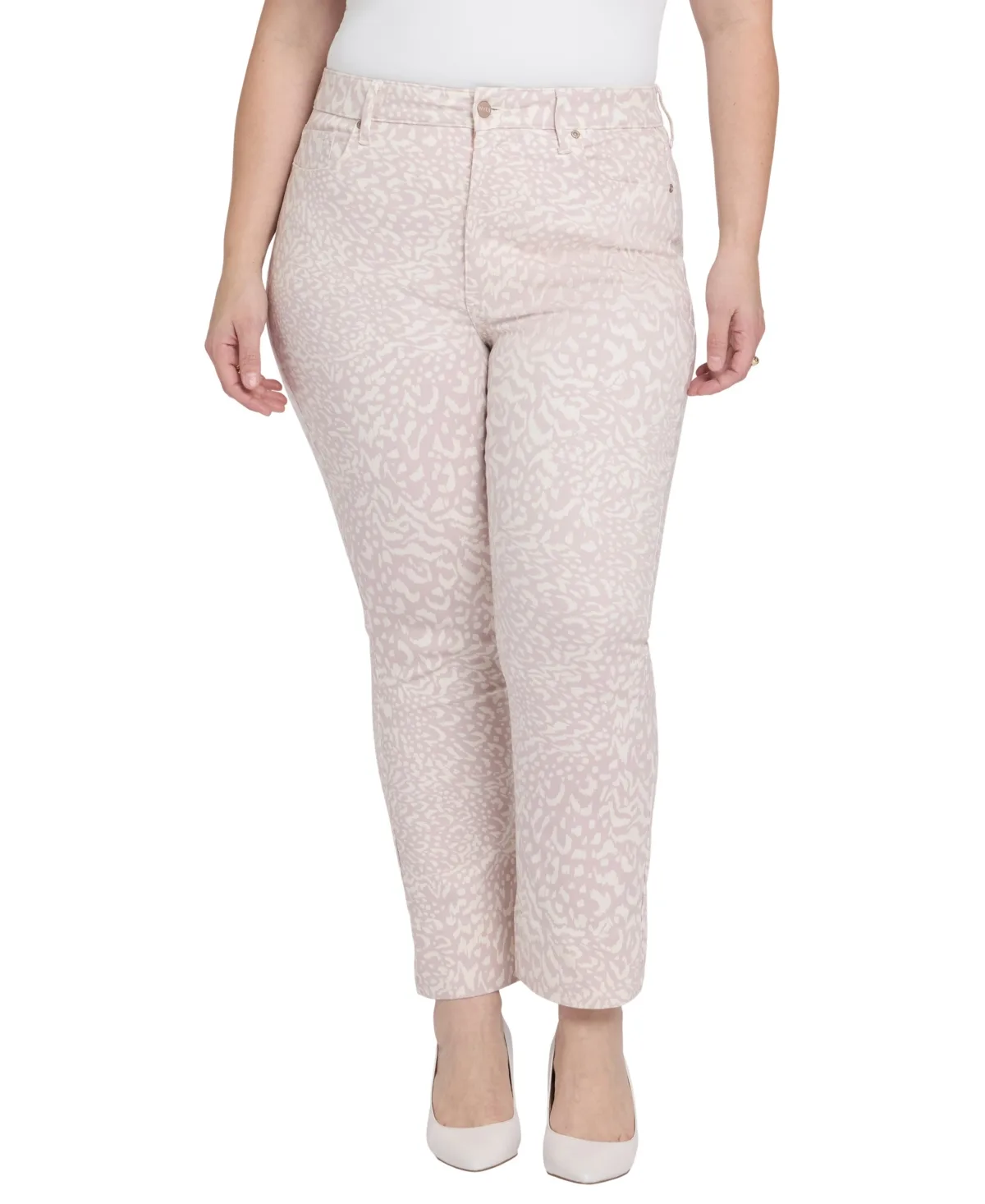 Billie Mini High-Rise Animal-Print Straight-Leg Jeans