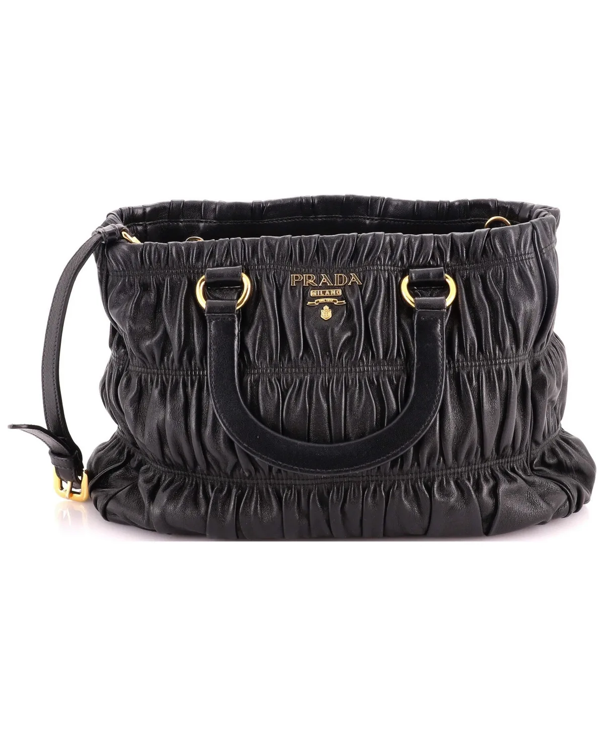 Pre-Owned Small Gaufre Convertible Tote Nappa Leather