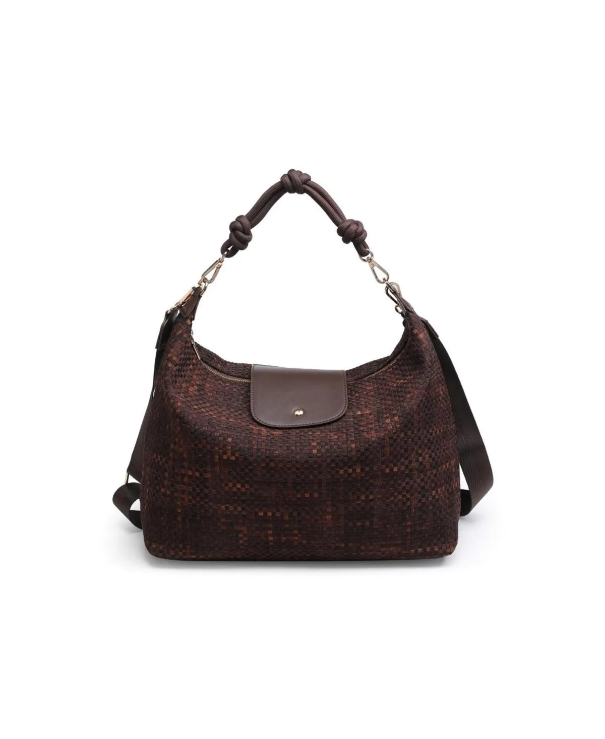 Aurora Crossbody Adjustable-Strap Woven Shoulder Bag