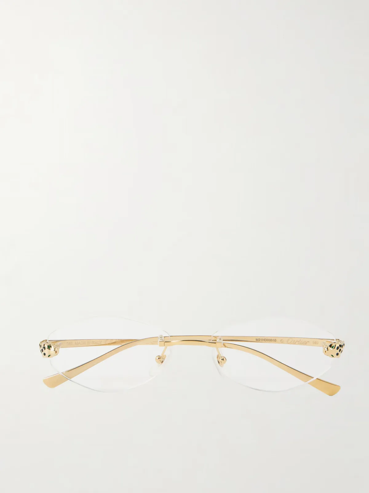 - Panthère De Cartier Hexagon-frame Gold-tone Optical Glasses -