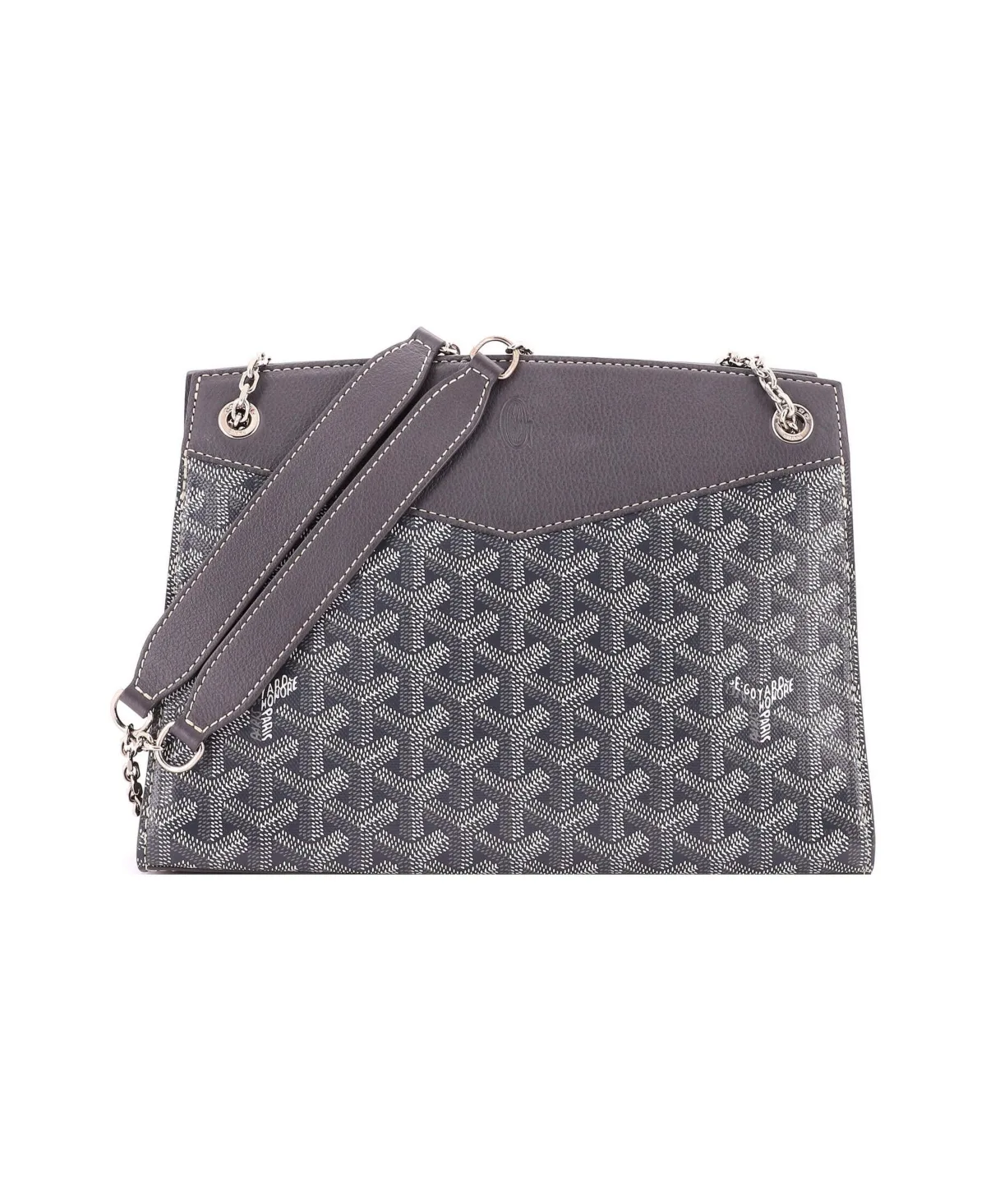Pre-Owned Goyard PM Structured Rouette Chain Shoulder Bag Coated Canvas by Pre Owned Goyard
