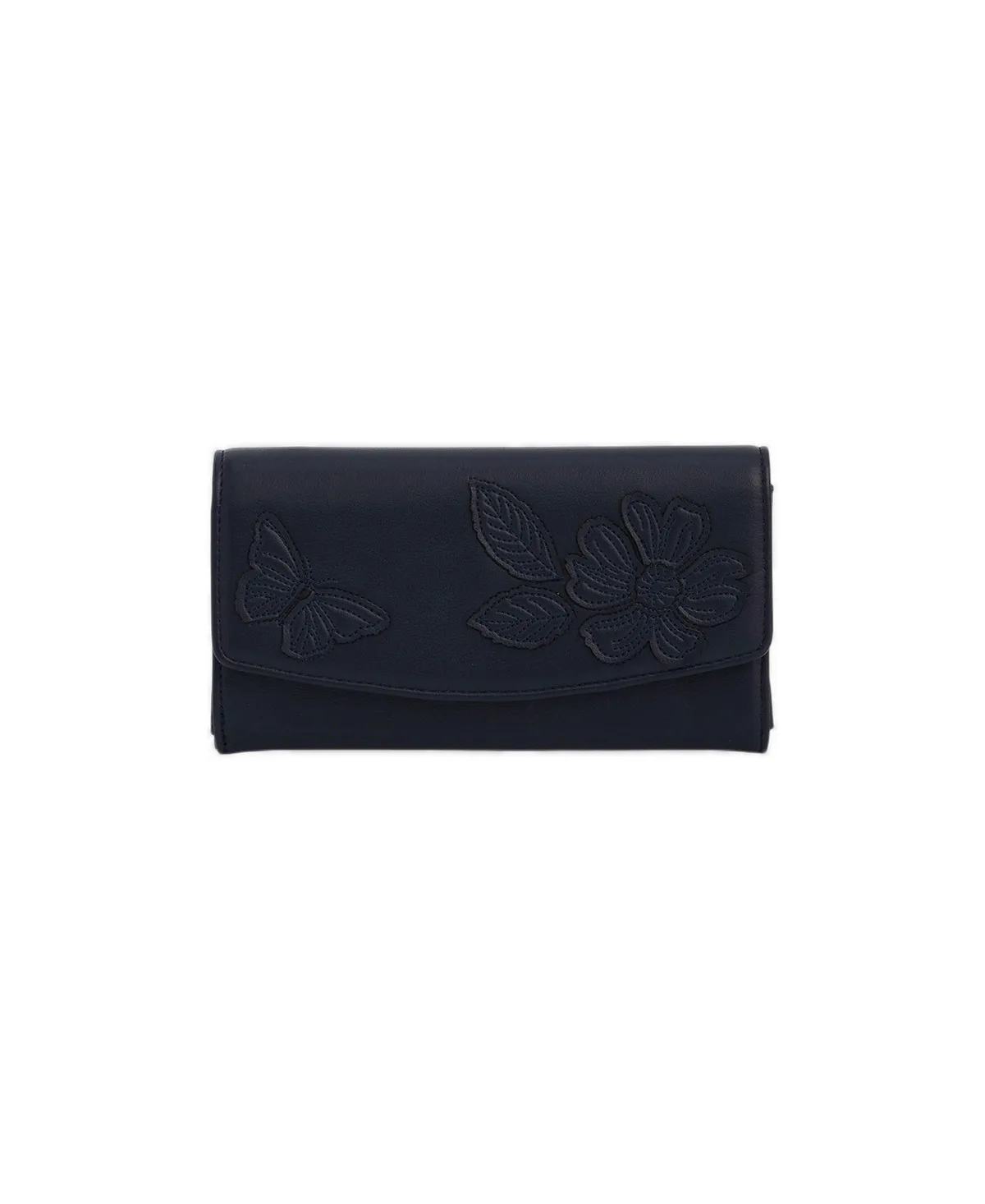 Floral Applique Long Wallet by Fable England