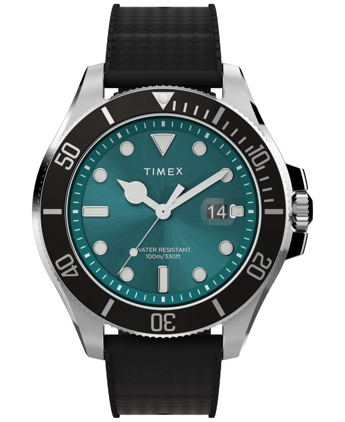 Quartz Harborside Coast Sport Synthetic Rubber Watch 44mm by Timex