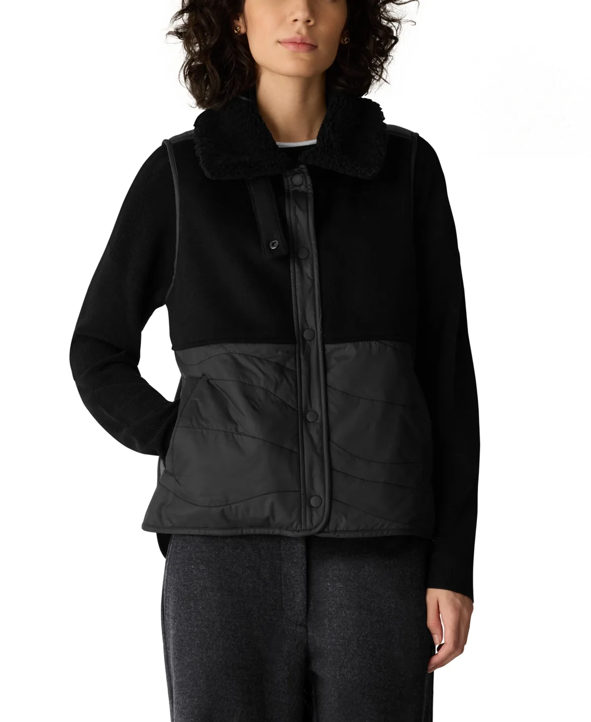 Quilted Snap-Front Vest