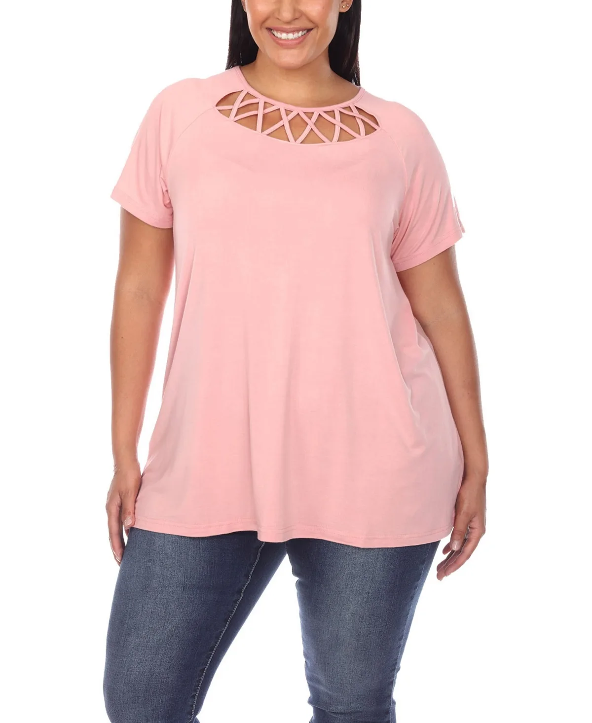 Crisscross Cutout Short Sleeve Top