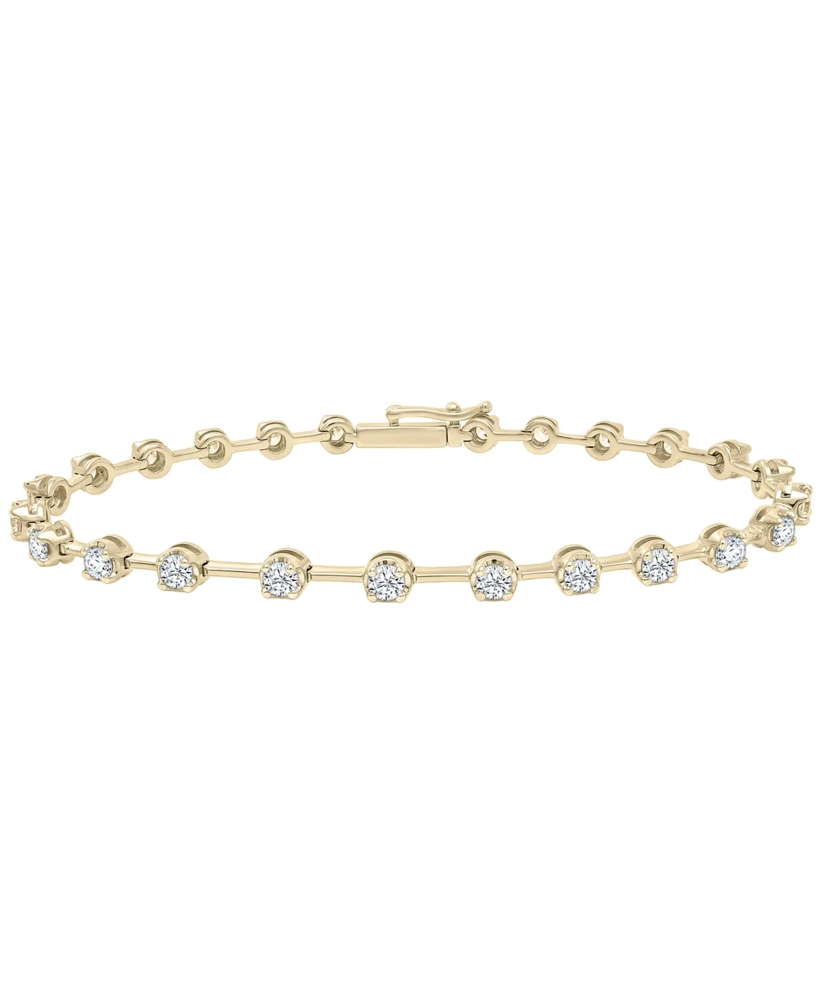 Diamond Bar Set Bracelet (2-1/3 ct. t.w.) in 14k White Gold by Macy's