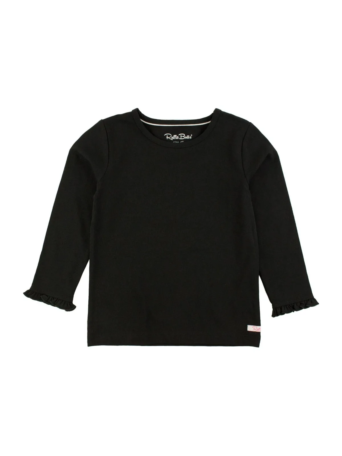 Knit Long Sleeve Ruffle Layering Tee by Rufflebutts