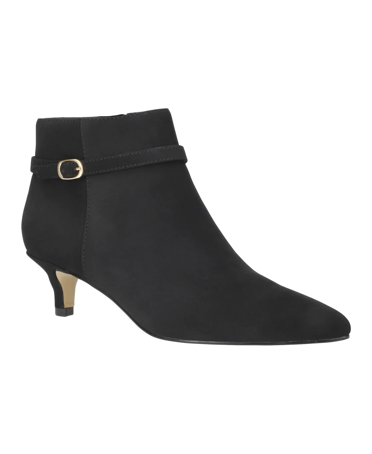 Bronte Ankle Pointed Toe Booties - Black Suede by Bella Vita