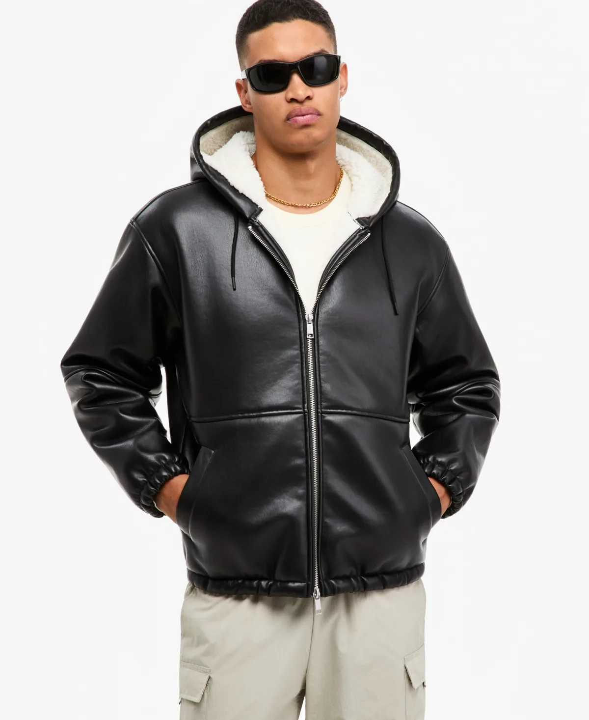 Relaxed Sherpa Full-Zip Hoodie by Mode of One