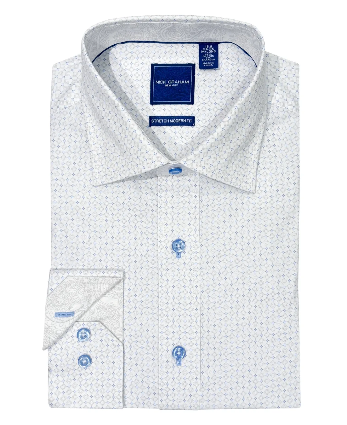 Roxbury Square Stretch Dress Shirt by Nick Graham