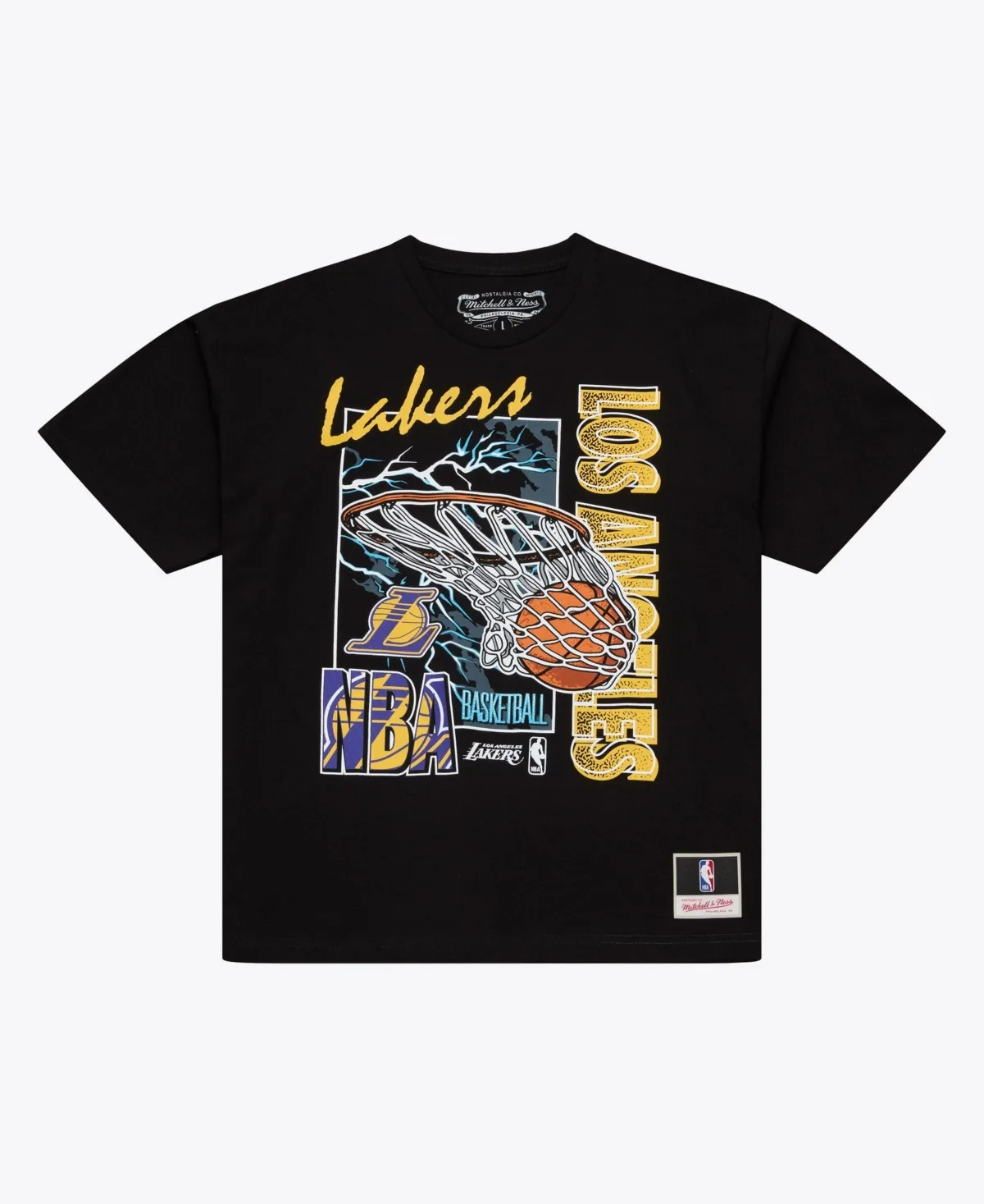 Los Angeles Lakers Lightning Swish T-Shirt by Mitchell & Ness