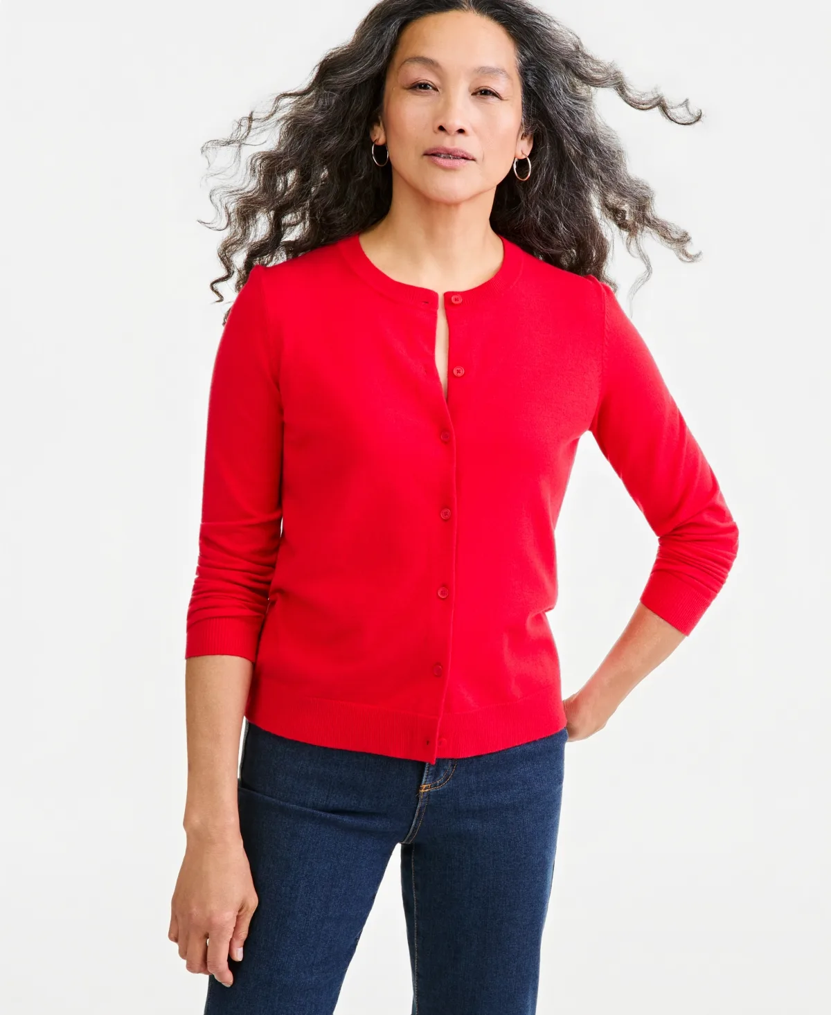 Button-Down Long-Sleeve Cardigan by Style & Co