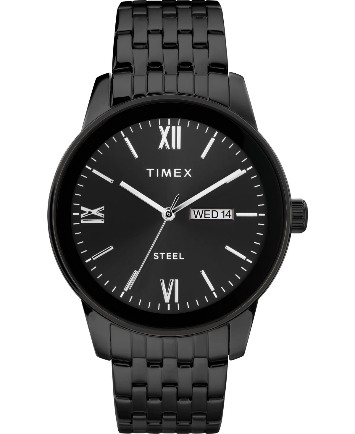 Quartz Day/Date Stainless Steel Watch 41mm by Timex