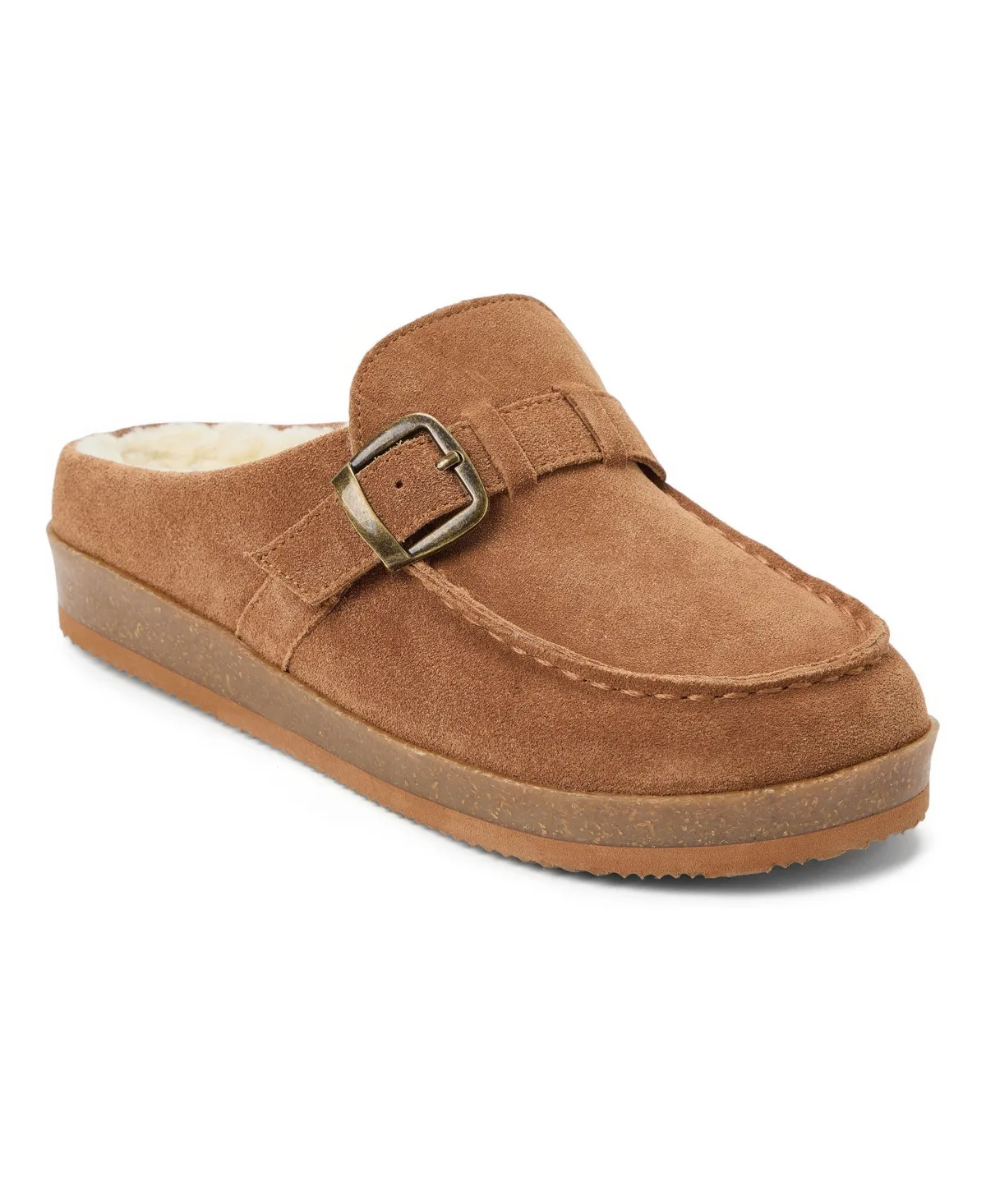Genuine Suede Clog Memory Foam Slippers