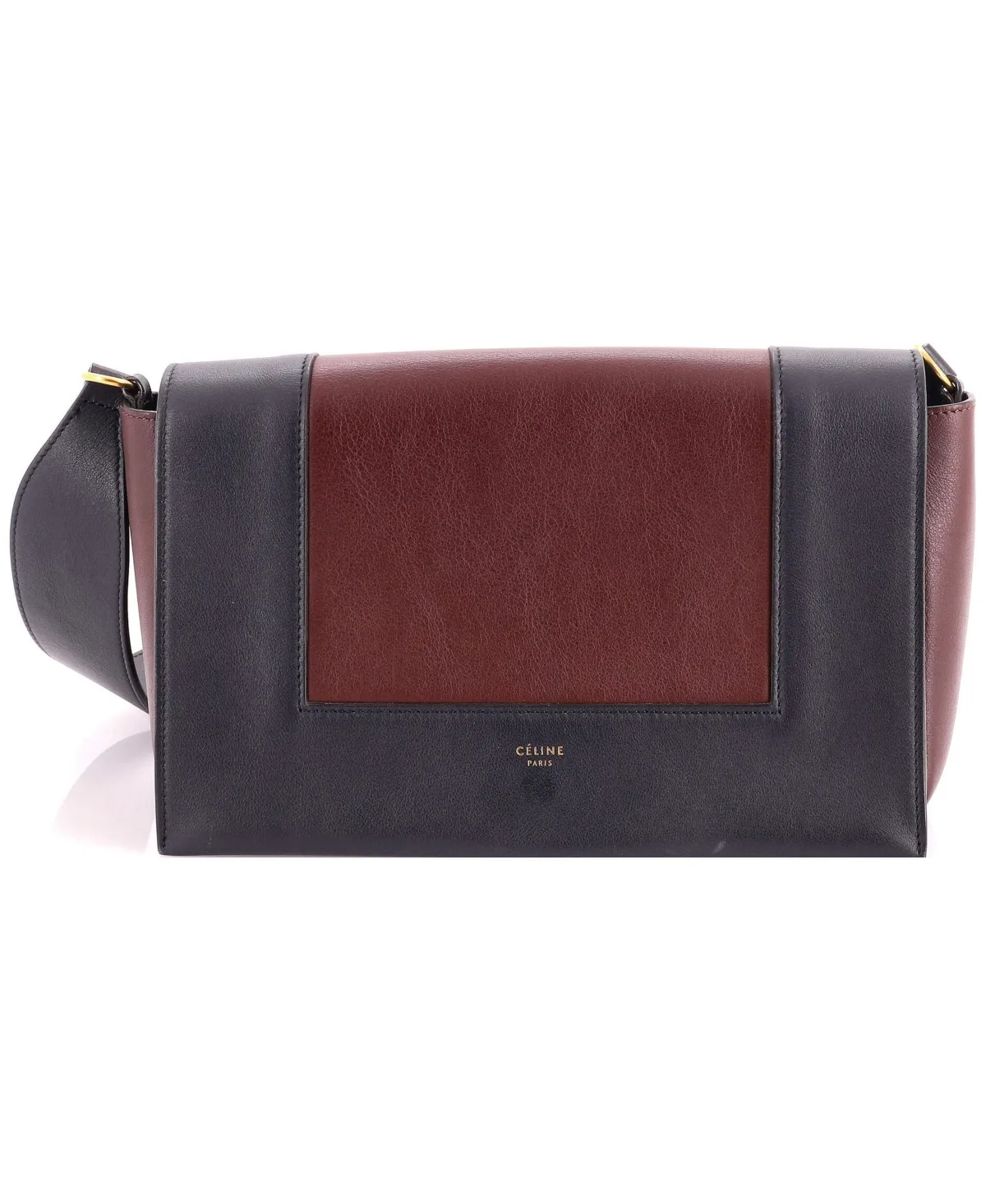 Pre-Owned Medium Frame Shoulder Bag Leather by Celine