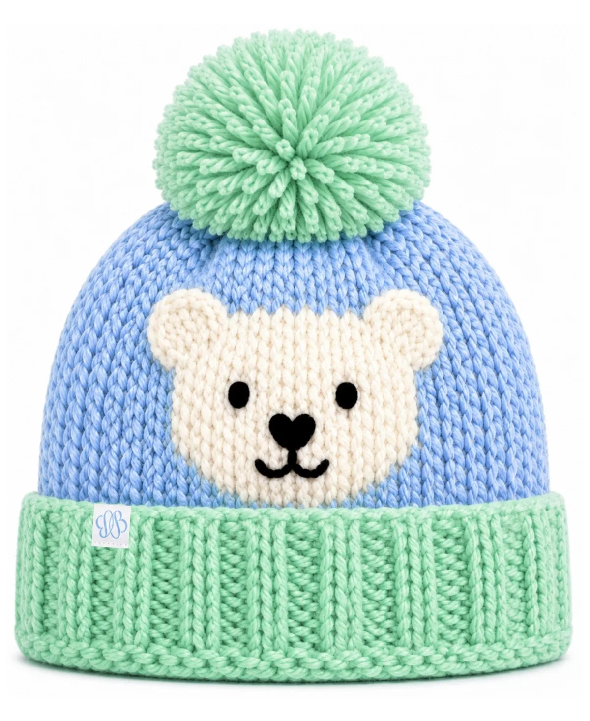 Polar Bear Bobble Oversized-Pom Beanie by Bits & Bows