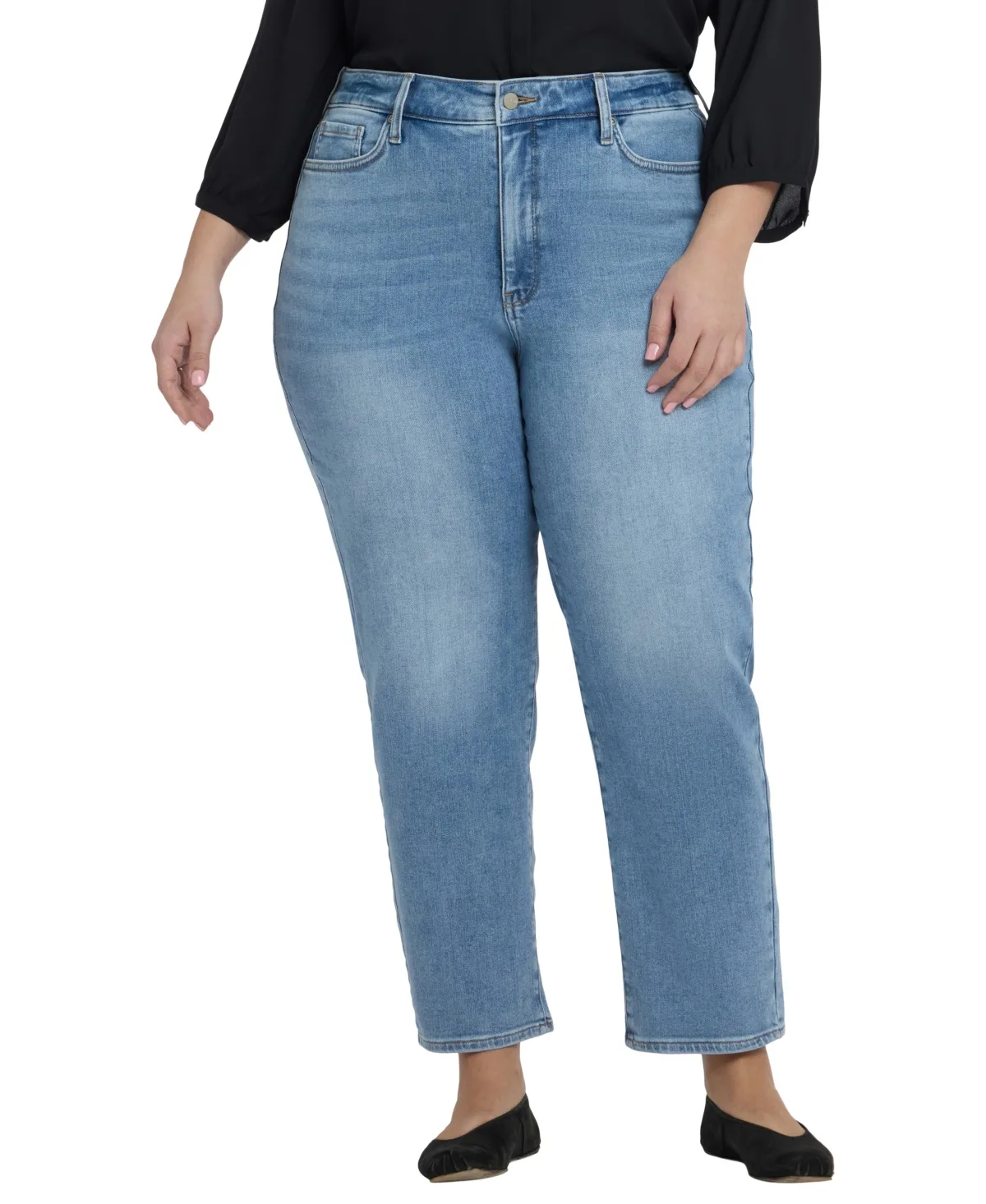 Kasey High-Rise Straight-Leg Jeans