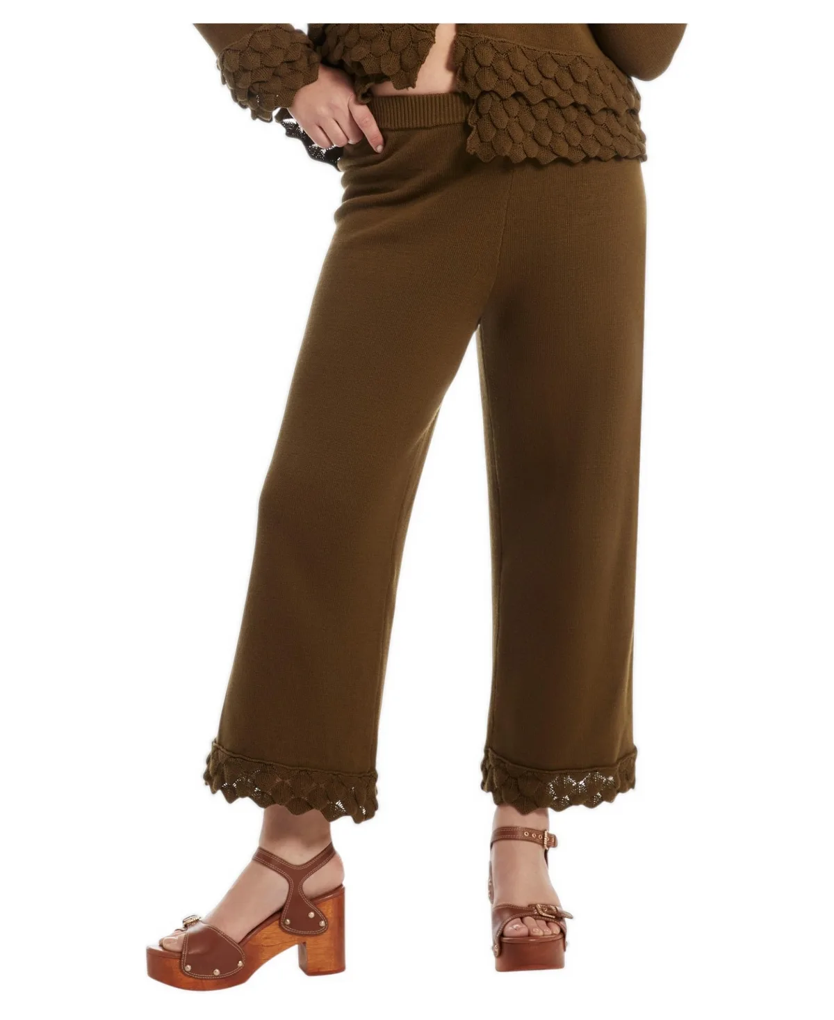 Ruffle Detail Sweater Pant by June & Vie