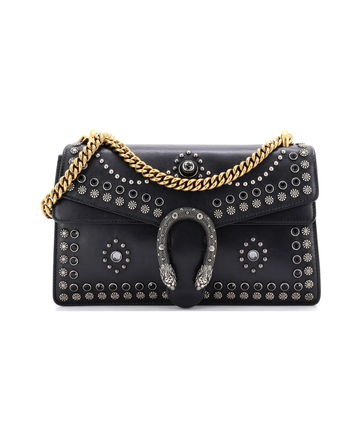 Pre-Owned Gucci Small Dionysus Bag Studded Leather by Gucci