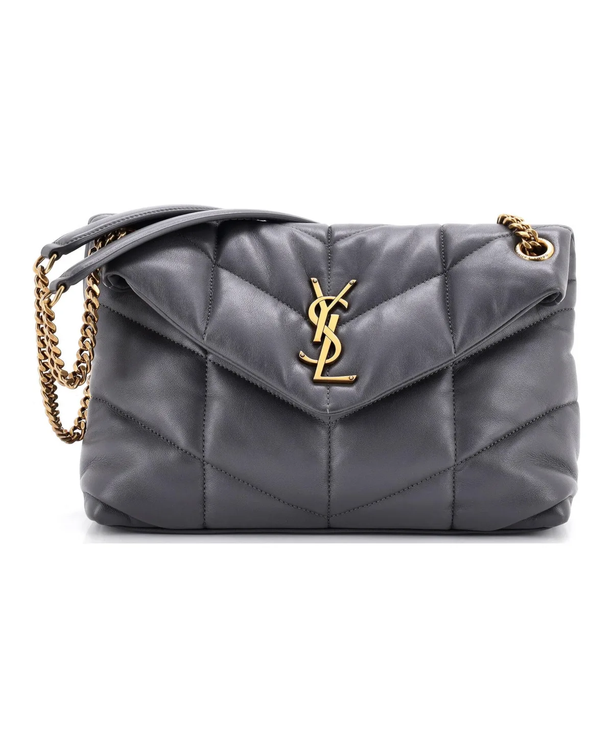 Pre-Owned Saint Laurent Small Loulou Puffer Shoulder Bag Quilted Leather by Saint Laurent