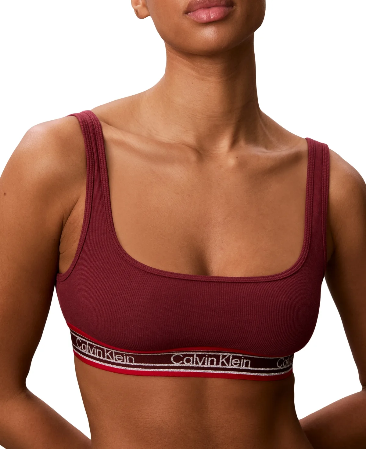 Icon Stripe Ribbed Unlined Bralette