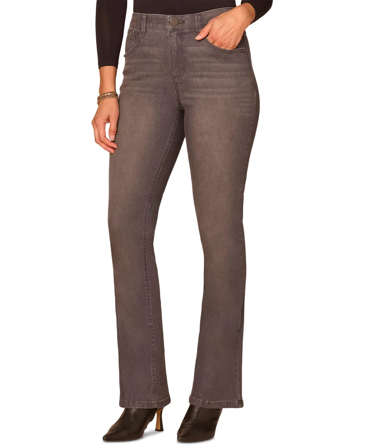 AbSolution High-Rise Rhinestone Bootcut Jeans