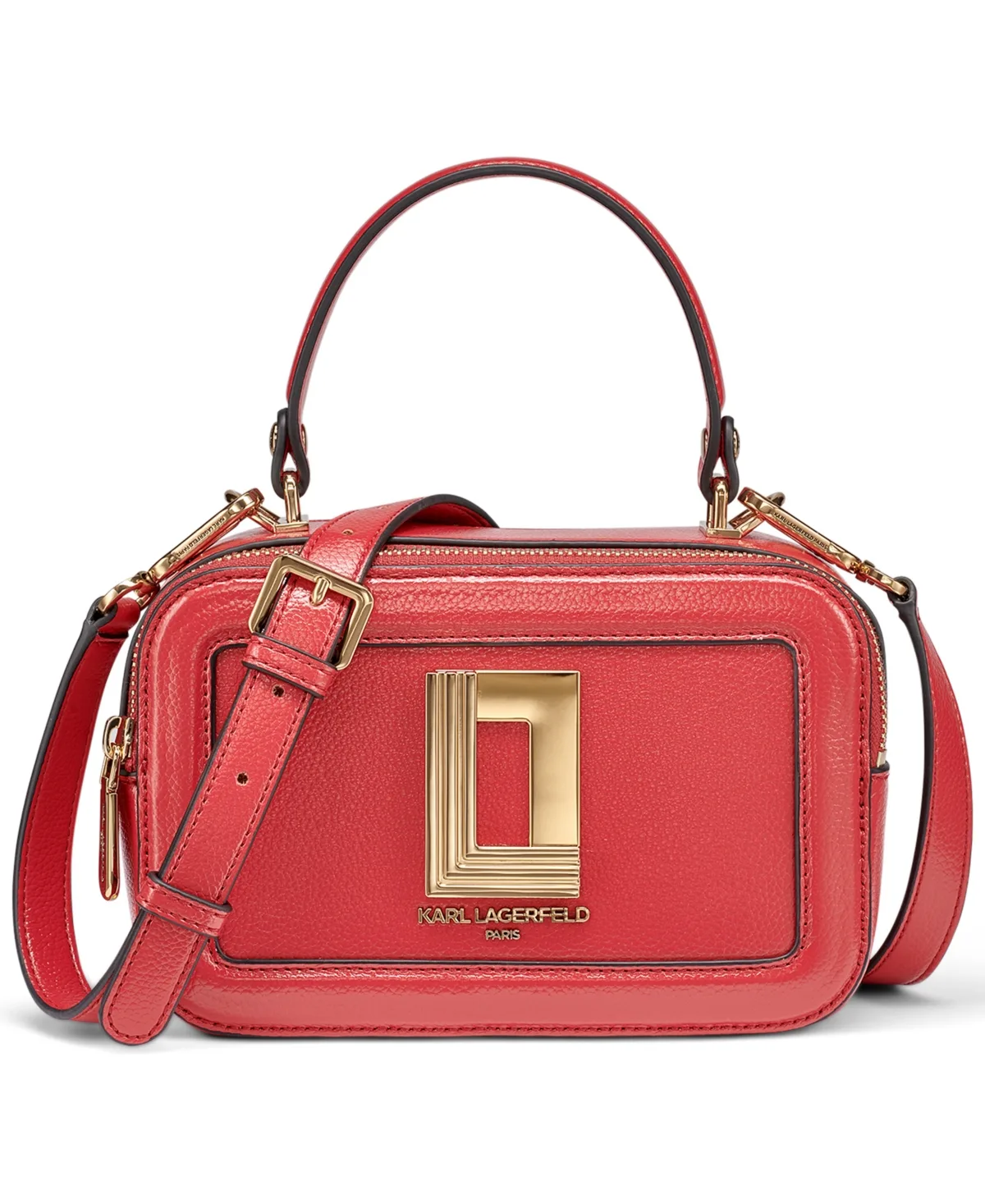 Simone Rhinestone Bow Hangoff Compact Faux Leather Crossbody by Karl Lagerfeld
