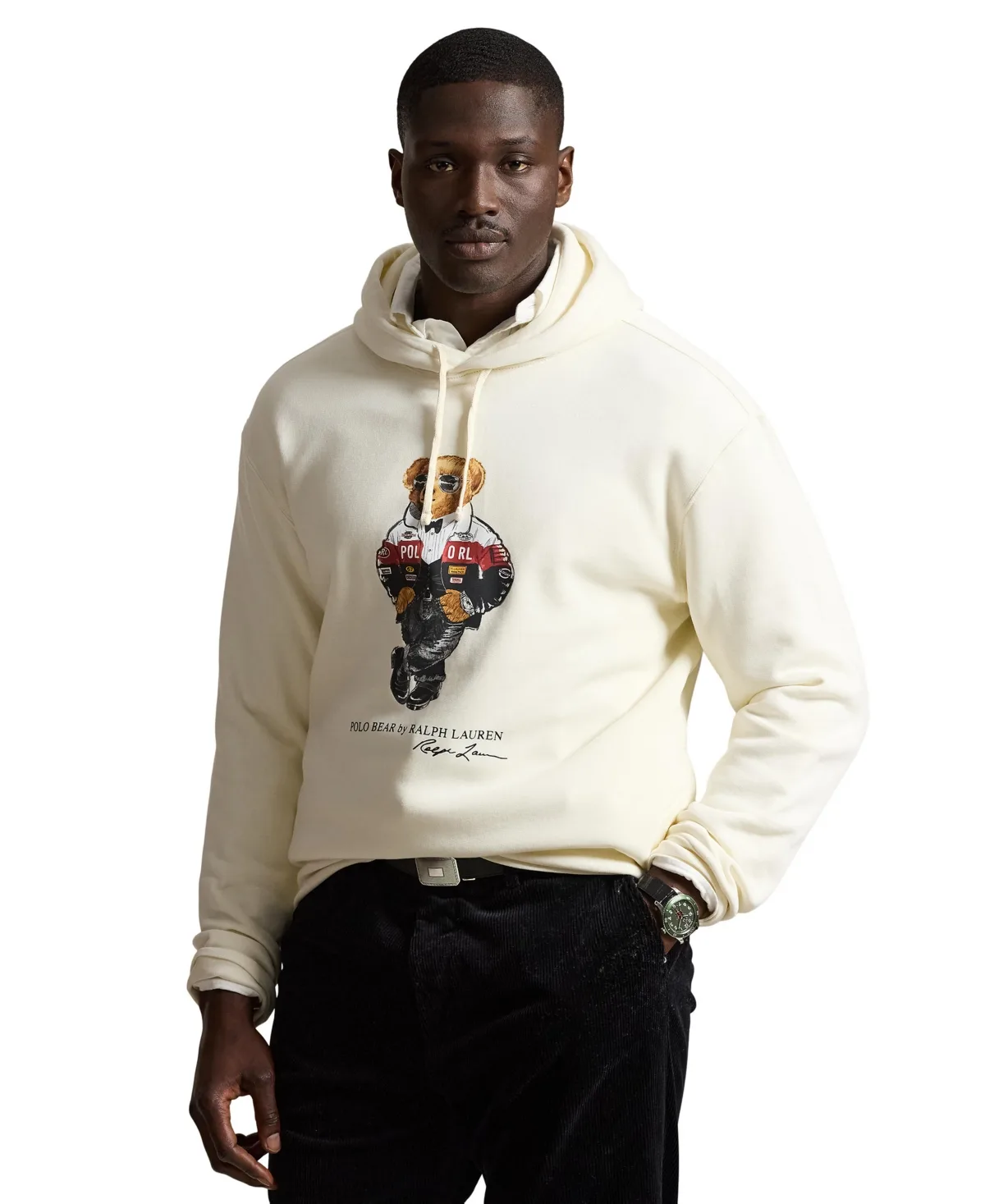 Polo Bear Long-Sleeve Graphic Hoodie