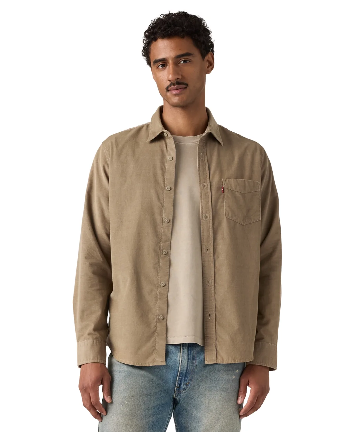 Corduroy Long-Sleeve Classic-Fit Shirt