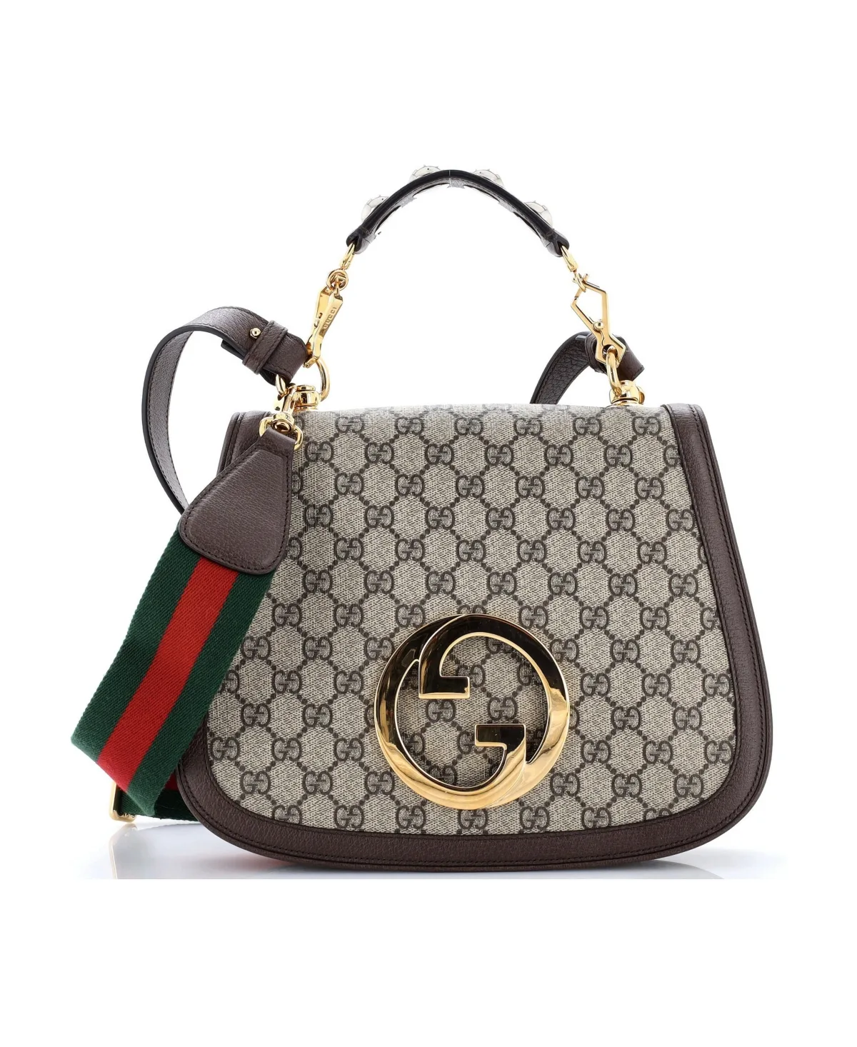 Pre-Owned Medium Blondie Nm Top Handle Bag Gg Coated Canvas by Gucci