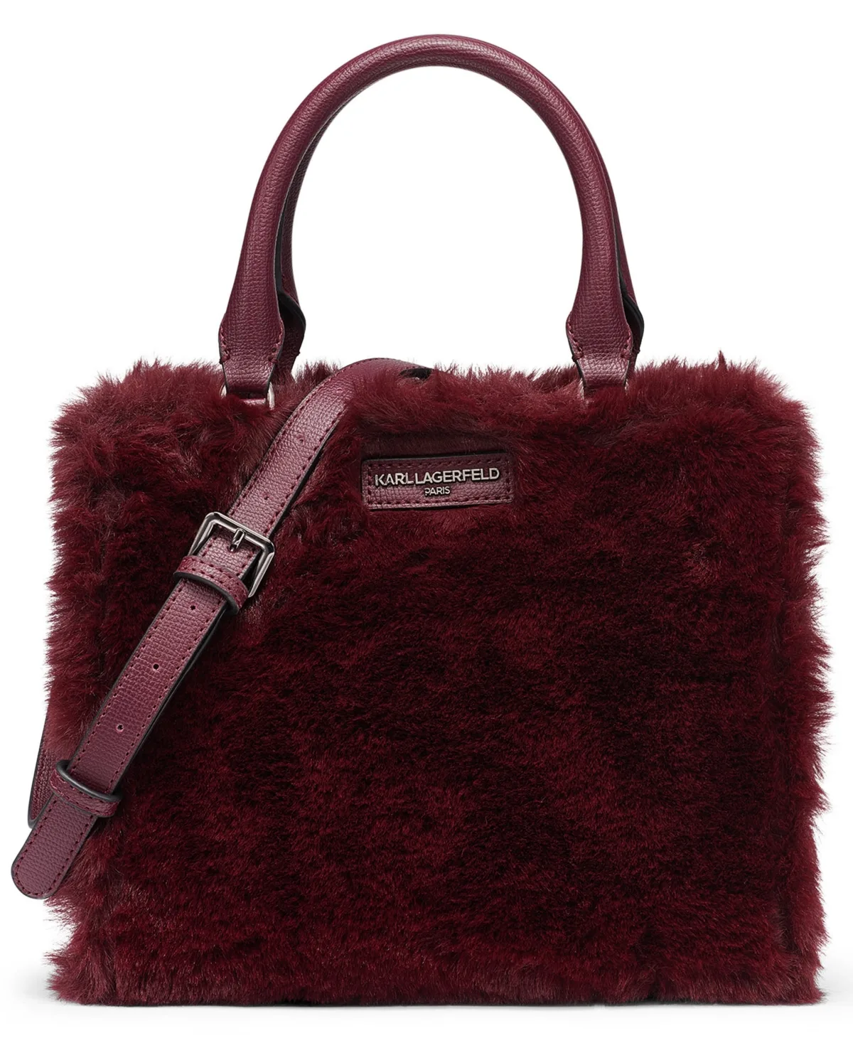 Maybelle Faux Fur Crossbody Satchel by Karl Lagerfeld