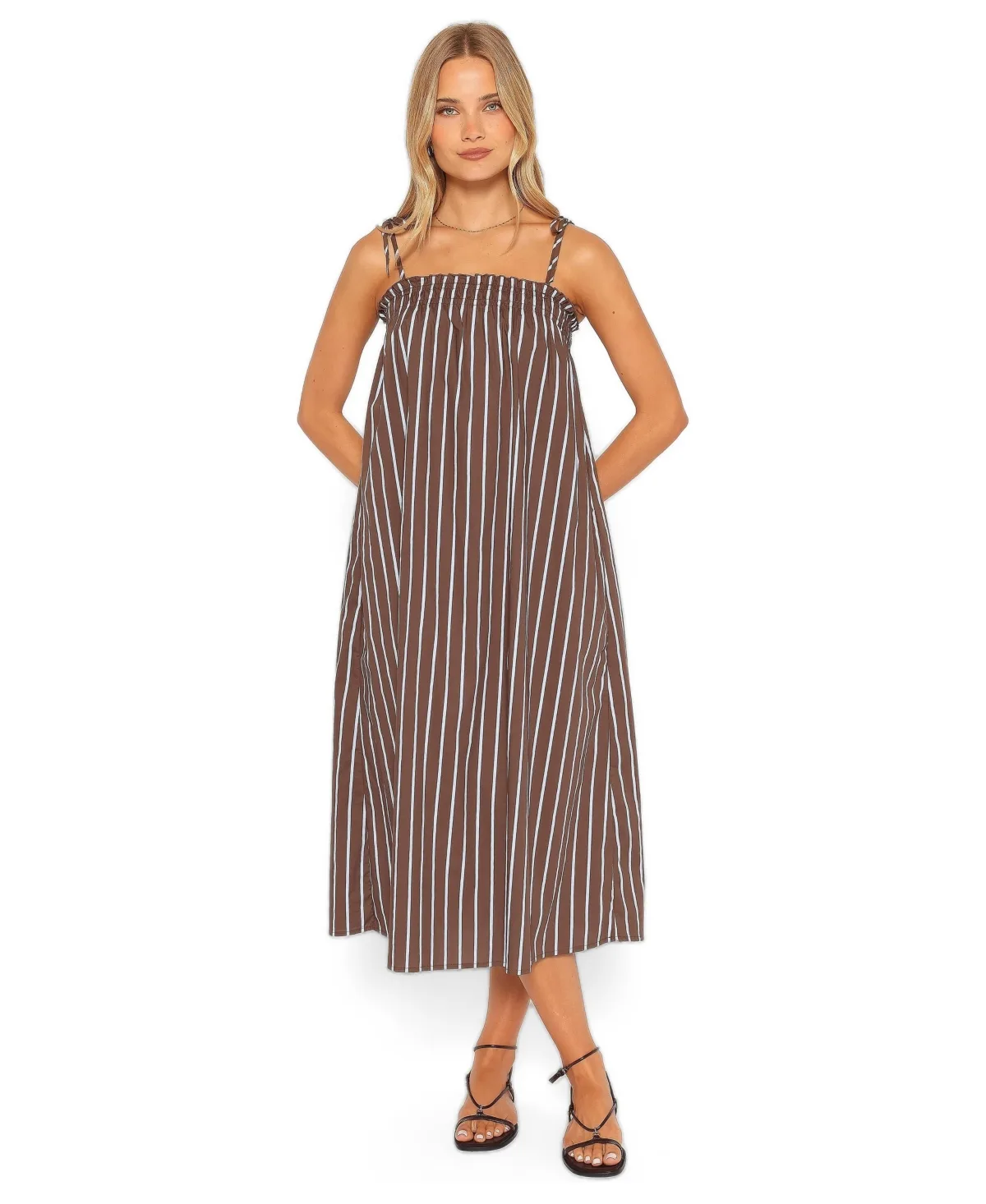 Talita Square Neck Maxi Dress with Pockets