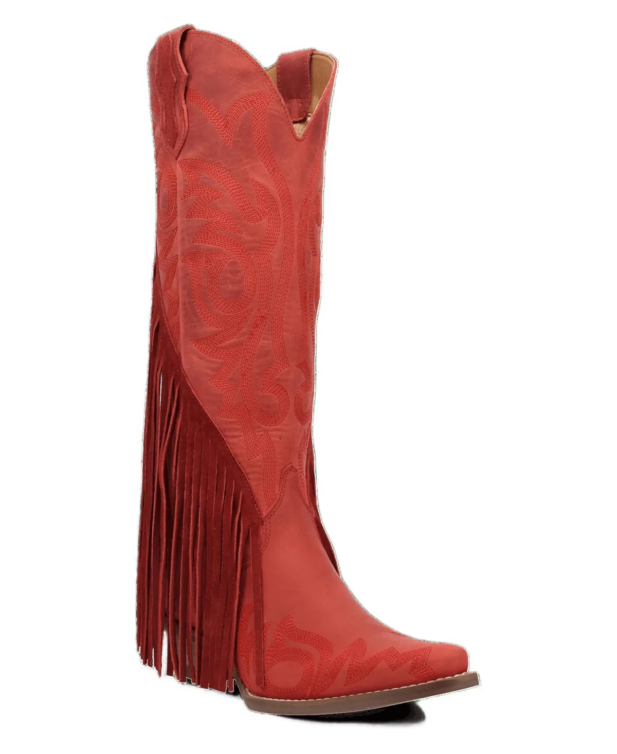 Walk West Cowboy & Western Square-Toe Knee-High Leather Boots by Dingo