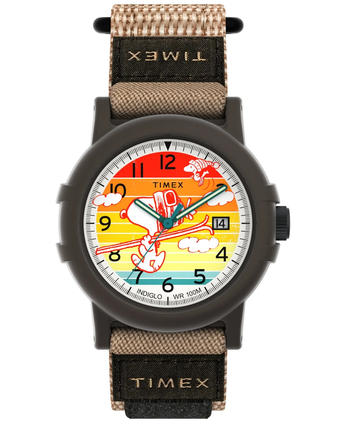 Quartz Analog Peanuts Camper Fabric Watch 38mm by Timex