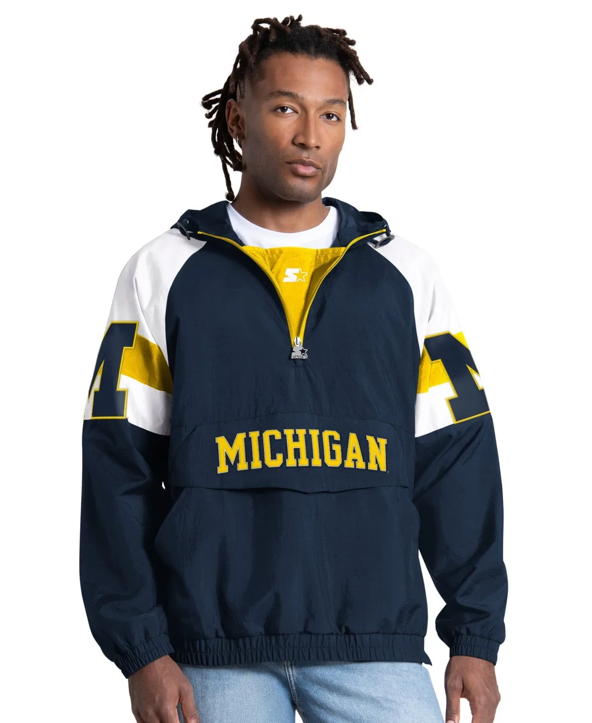 Michigan Wolverines Street Cut Half-Zip Jacket