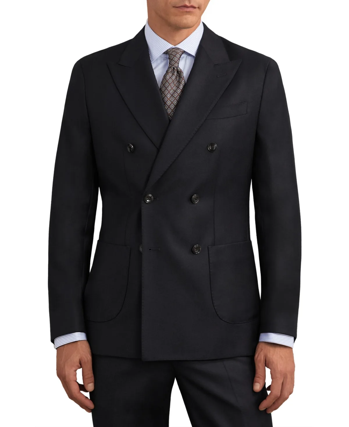 Muse Double-Breasted Tailored-Fit Wool Blazer