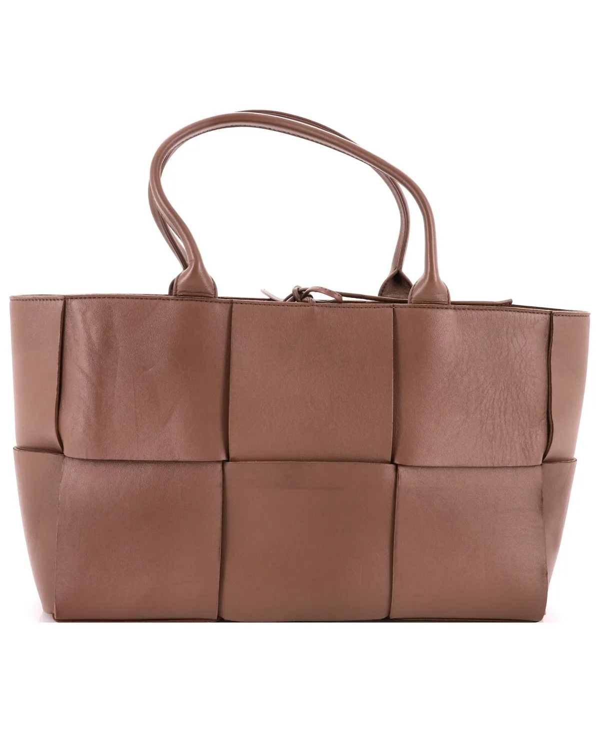 Pre-Owned Bottega Veneta Medium Arco Tote Maxi Intrecciato Leather by Bottega Veneta