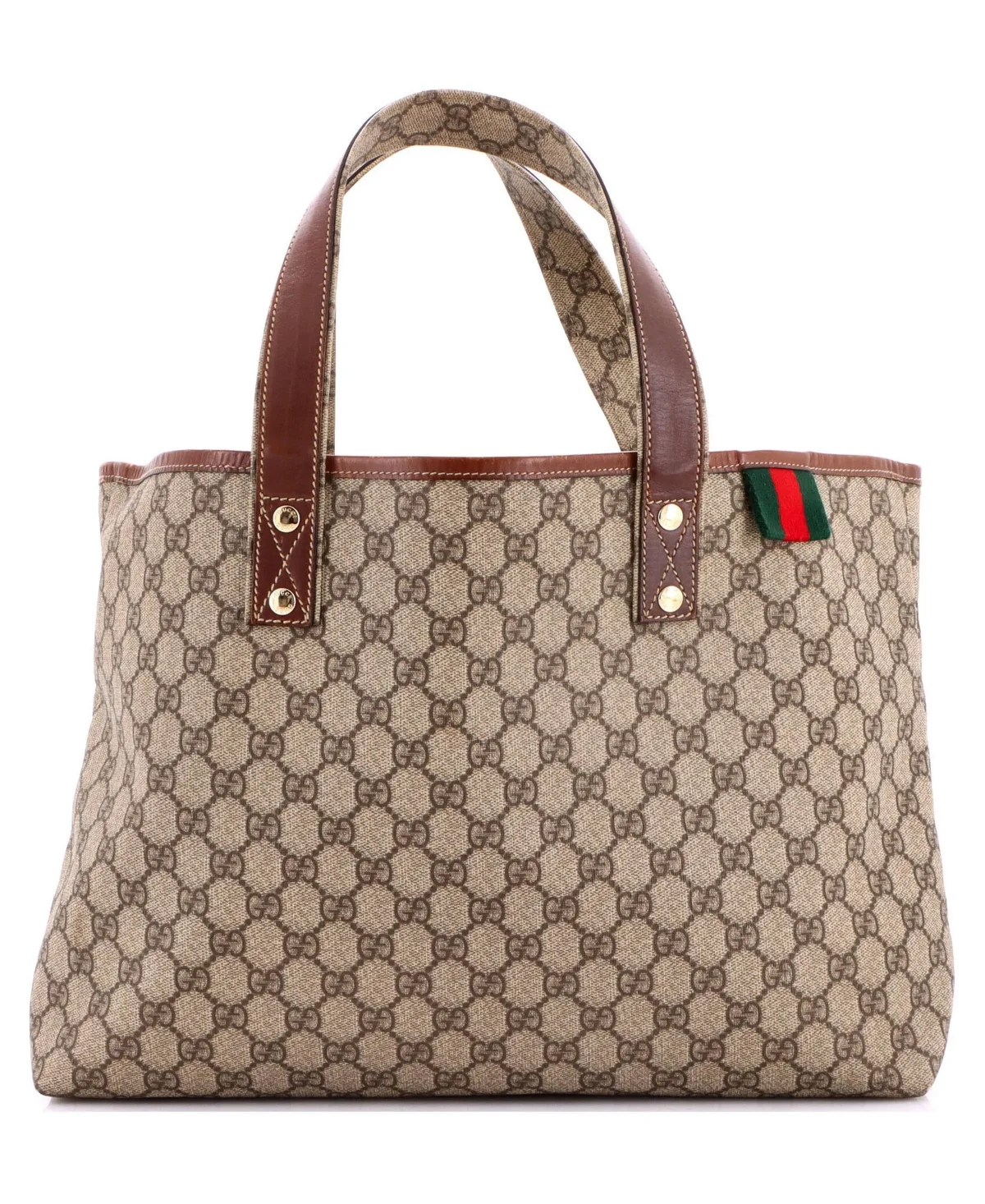 Pre-Owned Gucci Medium Web Loop Tote GG Coated Canvas by Gucci