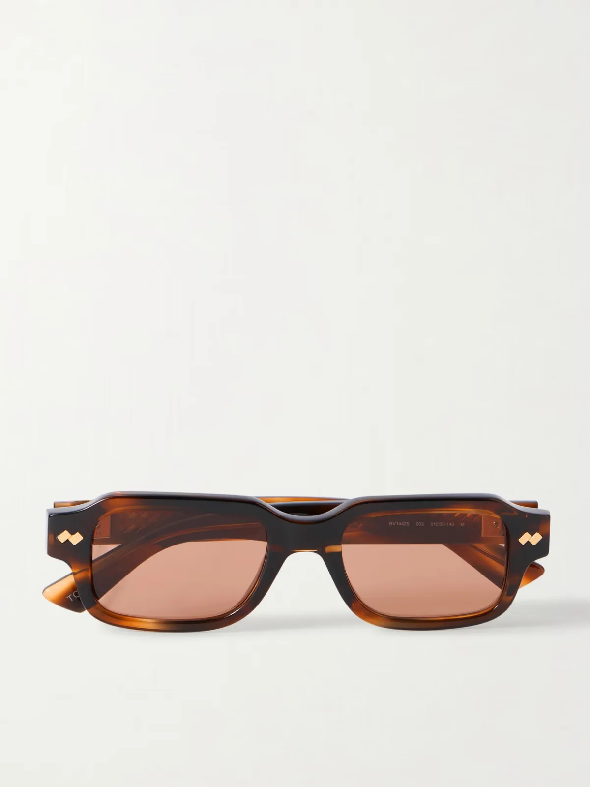 - Intrecciato Rectangular-frame Tortoiseshell Acetate Sunglasses -