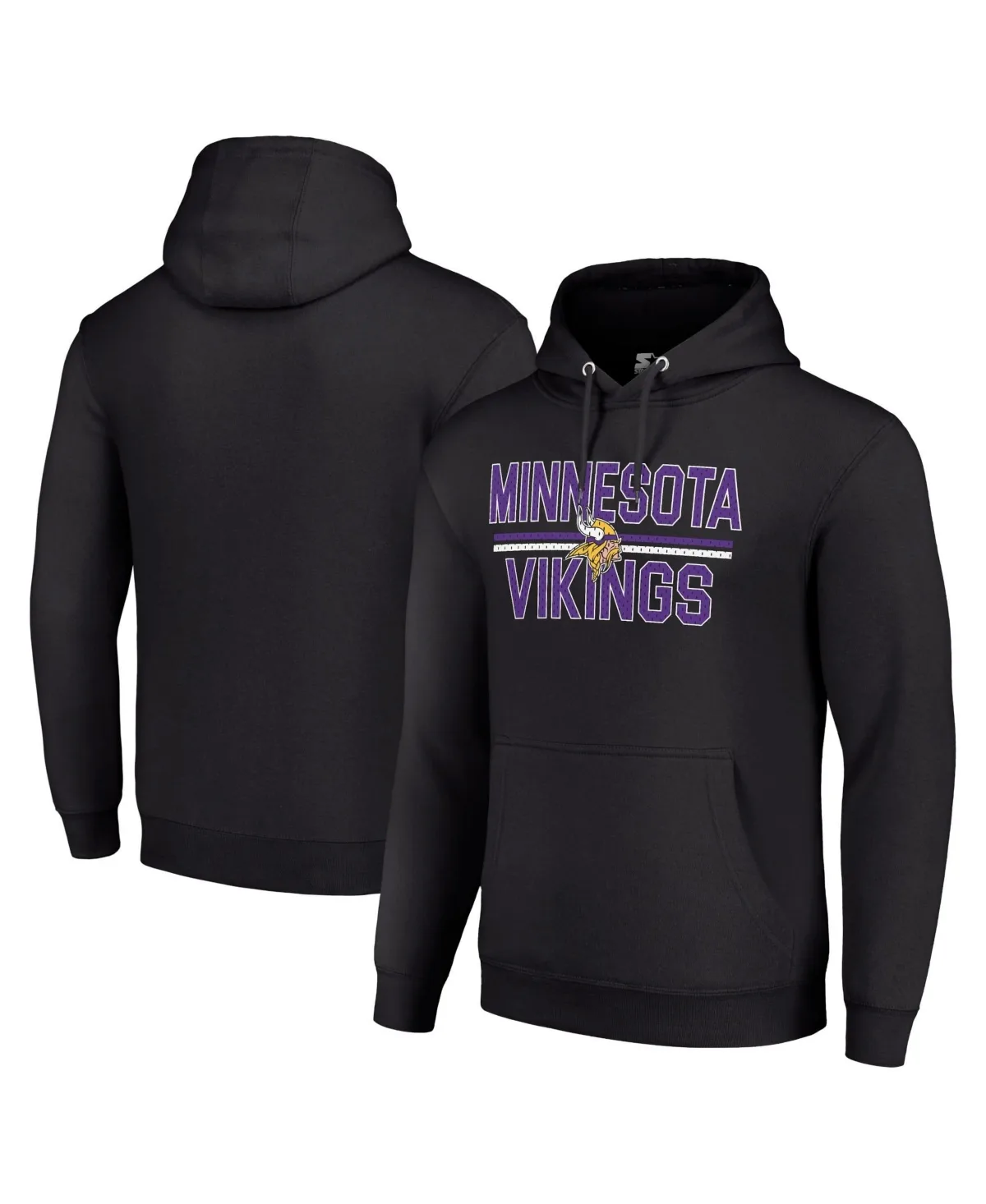 Minnesota Vikings Team Mesh Print Graphic Tri-Blend Pullover Hoodie