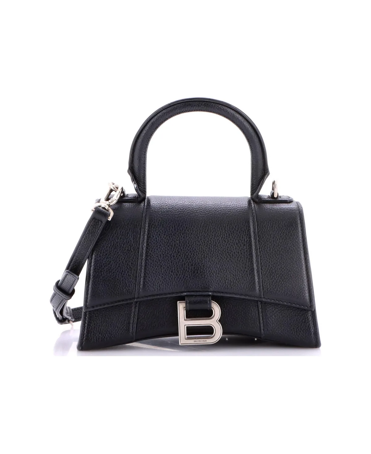 Pre-Owned Balenciaga Xs Hourglass Top Handle Bag Leather