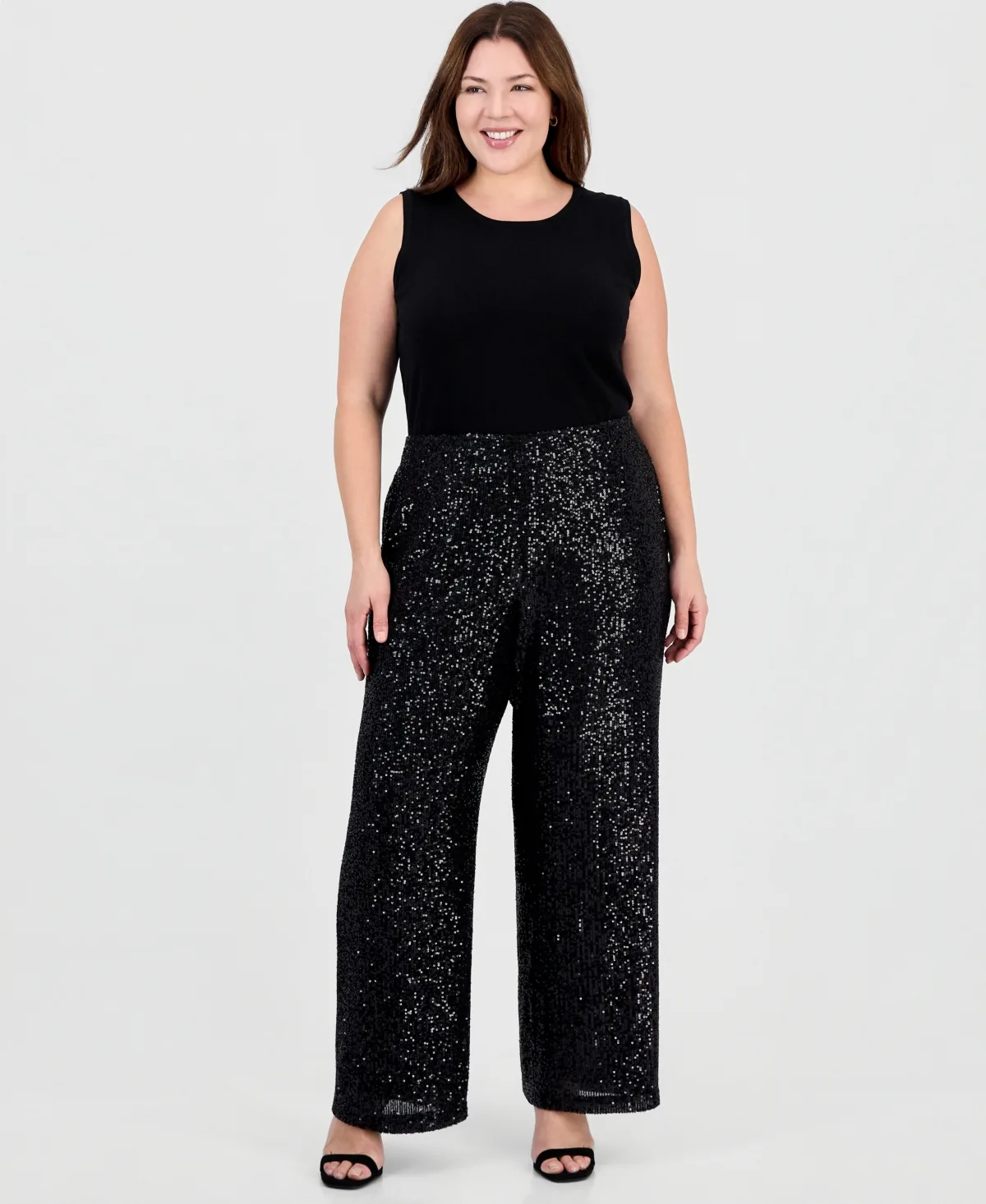 Wide Leg Sequin Pants
